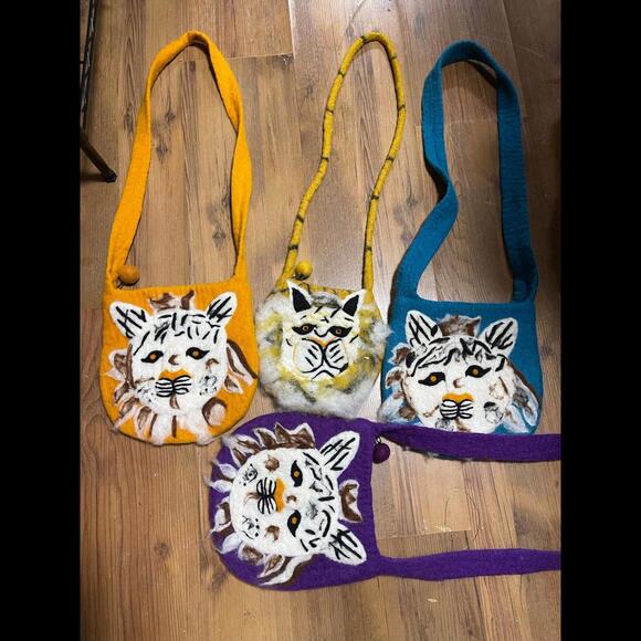Cat style Woolen handmade bags - Picture 6 of 12